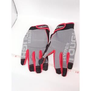 HyperTough High Dexterity Gloves, Gray Red Black, No-Slip,  Large